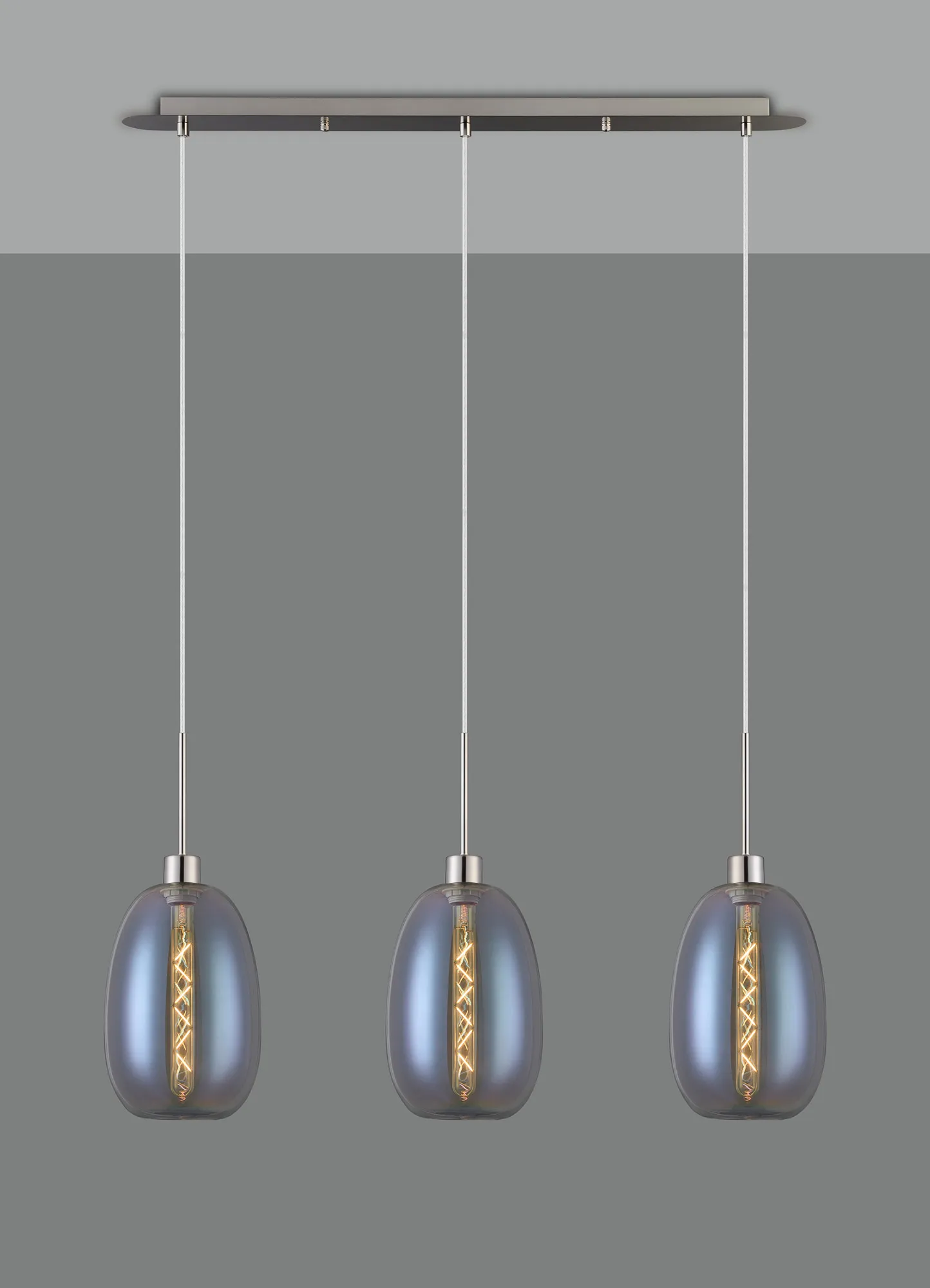 Lori Satin Nickel Ceiling Lights Deco Linear Fittings